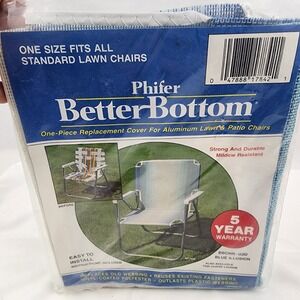 Lawn Chair Replacement Cover Phifer Better Bottom Aluminum Blue Illusion‎ Patio